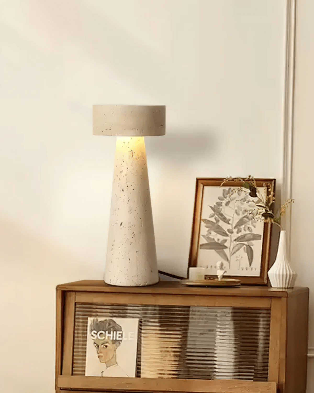 Lunaro | Travertine Table Lamp