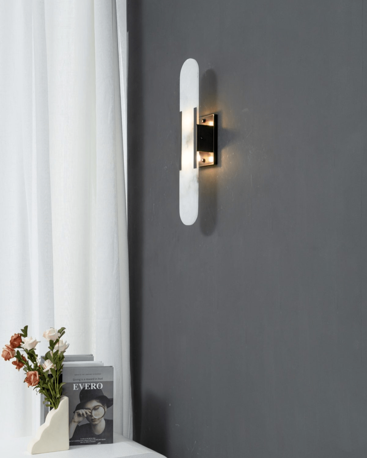 Lumera | Elegant Marble LED Wall Sconce